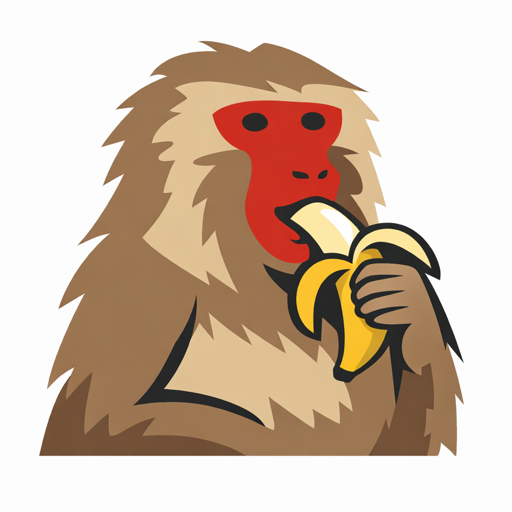 Monke enjoying a banana